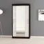 120 cm de large Armoire à portes coulissantes avec 5 casiers et 2 portes | Couleur: Blanc / Noir | Laminée Abbildung