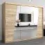 Grande 250 cm de large Armoire avec 10 casiers et 3 portes | Couleur: Chêne Sonoma Abbildung