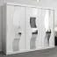 Grande 250 cm de large Armoire avec 10 casiers et 3 portes | Couleur: Blanc Abbildung