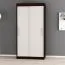 120 cm de large Armoire à portes coulissantes avec 2 portes | 5 casiers | 2 tringles à vêtements | Couleur: Blanc / Noir Abbildung