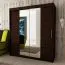 180 cm de large Armoire à portes coulissantes avec 2 portes | 10 casiers | 2 tringles à vêtements | Couleur: Noir Abbildung