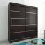 180 cm de large Armoire à portes coulissantes avec 2 portes | 10 casiers | 2 tringles à vêtements | Couleur: Noir Abbildung