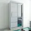 1 mètre de large Armoire avec 2 portes | Couleur : Blanc Abbildung