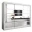 Grande 250 cm de large Armoire avec 10 casiers et 3 portes | Couleur: Blanc Abbildung