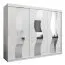 Grande 250 cm de large Armoire avec 10 casiers et 3 portes | Couleur: Blanc Abbildung