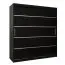 180 cm de large Armoire à portes coulissantes avec 2 portes | 10 casiers | 2 tringles à vêtements | Couleur: Noir Abbildung