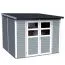 Bois-Abri de jardin 2,54 x 2,51 mètres (incl. toit) | Gris | toit à une pente Abbildung
