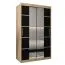 120 cm de large Armoire à portes coulissantes avec 5 casiers et 2 portes | Couleur: Chêne Sonoma  | Laminée Abbildung
