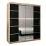 180 cm de large Armoire à portes coulissantes avec 10 casiers et 2 portes | Couleur: Chêne Sonoma | Laminée Abbildung