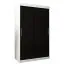 120 cm de large Armoire à portes coulissantes avec 2 portes | 5 casiers | 2 tringles à vêtements | Couleur: Blanc / Noir Abbildung