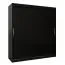 180 cm de large Armoire à portes coulissantes avec 2 portes | 10 casiers | 2 tringles à vêtements | Couleur: Noir Abbildung