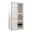 1 mètre de large Armoire avec 2 portes | Couleur : Blanc Abbildung
