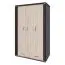 Armoire | 3 portes battantes | 2 tiroirs | 5 casiers | avec tringle à vêtements | 120 cm de large | Couleur: Chêne Sonoma Abbildung