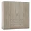 Armoire | 4 portes battantes | 3 tiroirs | 6 casiers | avec 2 tringles à vêtements | 200 cm de large | Couleur: Chêne Sonoma Abbildung