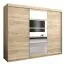 250 cm de large Armoire à portes coulissantes avec 3 portes | 10 casiers | 2 tringles à vêtements | Couleur: Chêne Sonoma Abbildung