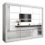 250 cm de large Armoire à portes coulissantes avec 3 portes | 10 casiers | 2 tringles à vêtements | Couleur: Blanc Abbildung