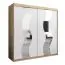 200 cm de large Armoire à portes coulissantes avec 2 portes | 10 casiers | 2 tringles à vêtements | Couleur: Chêne Sonoma / Blanc Abbildung
