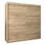 200 cm de large Armoire à portes coulissantes avec 2 portes | 10 casiers | 2 tringles à vêtements | Couleur: Chêne Sonoma Abbildung