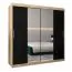 200 cm de large Armoire à portes coulissantes avec 2 portes | 10 casiers | 2 tringles à vêtements | Couleur: Chêne Sonoma  Abbildung