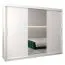 250 cm de large Armoire à portes coulissantes avec 3 portes | 10 casiers | 2 tringles à vêtements | Couleur: Blanc Abbildung