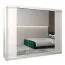250 cm de large Armoire à portes coulissantes avec 3 portes | 10 casiers | 2 tringles à vêtements | Couleur: Blanc Abbildung