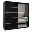 200 cm de large Armoire à portes coulissantes avec 2 portes | 10 casiers | 2 tringles à vêtements | Couleur: Noir Abbildung