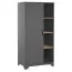 89 cm de large Armoire avec 1 porte | 2 tringles à vêtements | Couleur: Gris Abbildung