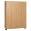 185 cm de large Armoire avec 2 portes, 11 casiers et 2 tiroirs | Couleur: Chêne | Profondeur: 57 cm Abbildung