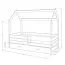 80 x 160 cm Lit pour petits enfants | incl. espace de rangement / tiroir  | Bois massif: Pin | Laqué Blanc | avec barrière anti-chute | incl. Sommier à lattes  Abbildung