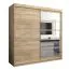 200 cm de large Armoire à portes coulissantes avec 2 portes | 10 casiers | 2 tringles à vêtements | Couleur: Chêne Sonoma  Abbildung