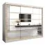 250 cm de large Armoire à portes coulissantes avec 3 portes | 10 casiers | 2 tringles à vêtements | Couleur: Chêne Sonoma / Blanc Abbildung