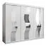 250 cm de large Armoire à portes coulissantes avec 3 portes | 10 casiers | 2 tringles à vêtements | Couleur: Blanc Abbildung
