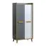 Salon - Armoire, Couleur: Blanc / Chêne / Anthracite - Dimensions: 195 x 90 x 55 cm (H x L x P) Abbildung