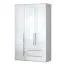Armoire brillant, Couleur: Blanc / Blanc - 224 x 137 x 56 cm (H x L x P) Abbildung