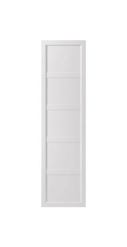 Porte pour armoire d'angle / Couleur : Blanc platine / Dimensions : 51 x 2 x 189,5 cm / Cadre décoratif