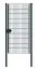 Portail en treillis métallique à 1 vantail, Largeur libre: 95 cm, Largeur totale, poteaux compris: 107 cm, Finition:  Revêtement anthracite, Hauteur: 203 cm