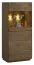 Vitrine Fazenda 21, couleur : brun foncé, chêne partiellement massif - 135 x 61 x 41 cm (H x L x P)