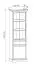 Vitrine Torsakala 20, 200 x 63 x 41 cm, 1 tiroir, 1 porte en bois, 1 porte en verre, 5 compartiments, Noir graphite, Poignées métalliques