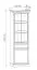 Vitrine Torsakala 08 | Porte vitrée encadrée bois | 1 porte en bois | 3 étagères | 5 compartiments | LED | 200 x 63 x 41 cm | Blanc Opal