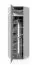 Armoire d'angle avec penderie Zapopan 60, couleur : Chêne de Sonoma, six compartiments, push-to-open, une porte miroir, dimensions : 225 x 70 x 70 cm, deux tringles à vêtements