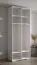 Armoire moderne avec grand espace de rangement Karpaten 03, Couleur : Blanc - dimensions : 236,5 x 100 x 47 cm (h x l x p), avec deux tringles à vêtements