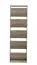 Armoire à chaussures haute avec cinq portes basculantes Veliko 07, Couleur : Chêne gris, poignées : gris, chants ABS, dimensions : 191,5 x 58 x 18 cm, pour le hall d'entrée