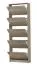 Armoire à chaussures haute avec cinq portes basculantes Veliko 07, Couleur : Chêne gris, poignées : gris, chants ABS, dimensions : 191,5 x 58 x 18 cm, pour le hall d'entrée