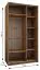 Penderie / Armoire à portes coulissantes / 245,5 x 130 x 64 cm / 2 tringles à vêtements / 2 portes coulissantes / 6 étagères / 6 compartiments / Couleur : Cachemire / Soft-Core