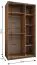 Penderie / Armoire à portes coulissantes / 2 portes coulissantes / 2 tringles à vêtements / 245,5 x 140 x 64 cm / 6 compartiments / 6 étagères / Couleur : Blanc / Chants ABS