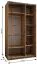 Penderie / Armoire à portes coulissantes / 2 portes coulissantes / 2 tringles à vêtements / 245,5 x 140 x 64 cm / 6 compartiments / 6 étagères / Couleur : Blanc / Chants ABS