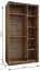 Armoire / Armoire à portes coulissantes | 245,5 x 140 x 64 cm | 2 tringles à vêtements | 2 portes coulissantes | Fermeture en douceur | 6 compartiments | 6 étagères | Couleur : noir