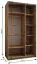 Armoire / Armoire à portes coulissantes | 245,5 x 140 x 64 cm | 2 tringles à vêtements | 2 portes coulissantes | Fermeture en douceur | 6 compartiments | 6 étagères | Couleur : noir