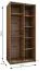 Penderie / Armoire à portes coulissantes / 6 étagères / 6 compartiments / 2 tringles à vêtements / 245,5 x 100 x 64 cm / 2 portes coulissantes / Couleur : Noir / Soft-Close