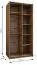Penderie / armoire à portes coulissantes / 6 compartiments / 245,5 x 110 x 64 cm / 6 étagères / 2 tringles à vêtements / 2 portes coulissantes / Couleur : Blanc / Soft-Close